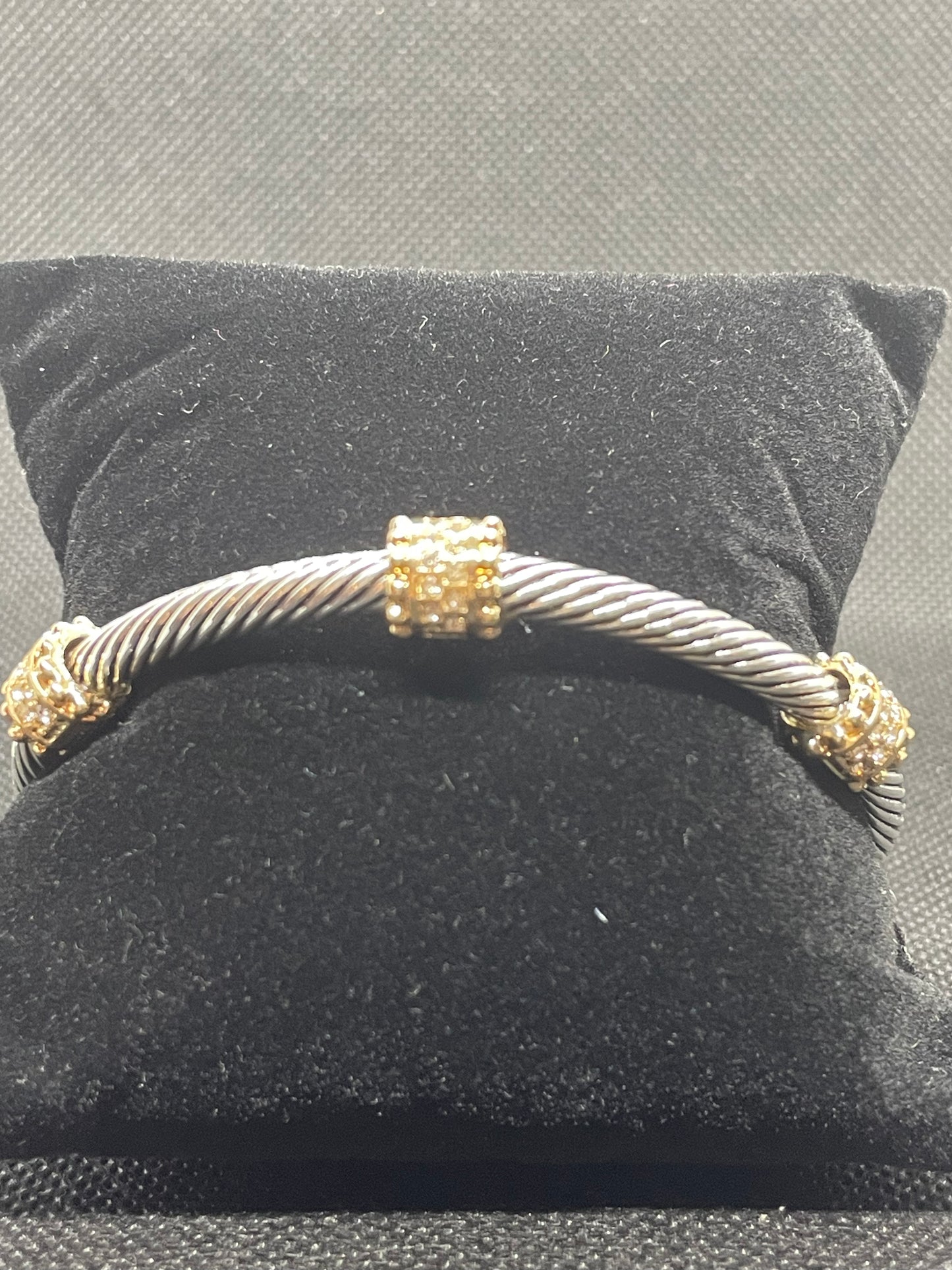Gold and silver cuff bracelet
