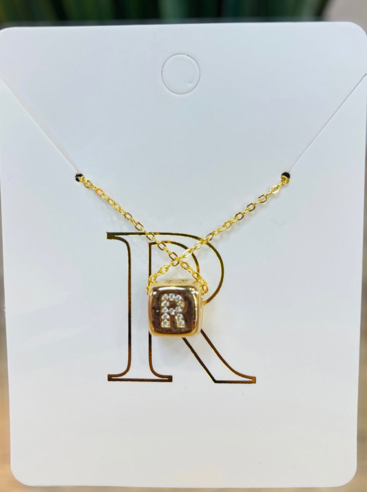 Box Initial Necklaces
