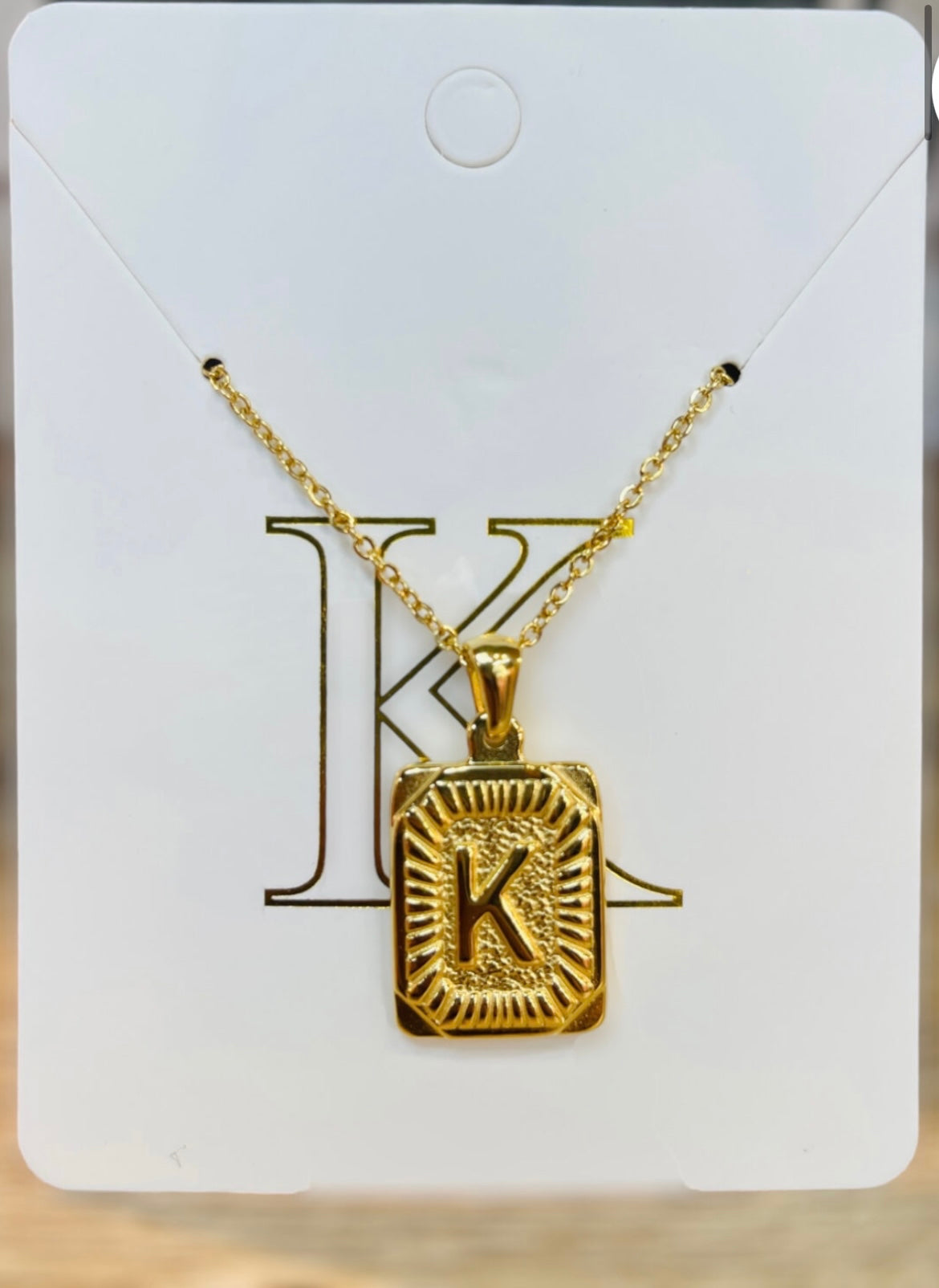 Initial Varsity Letter  Necklaces