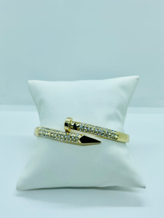 Gold Or Silver Nail Cuff Bangle